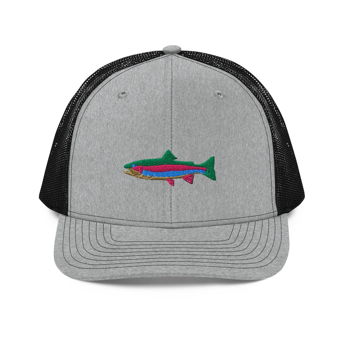 Rainbow trout embroidered trucker hat (Elkford only)