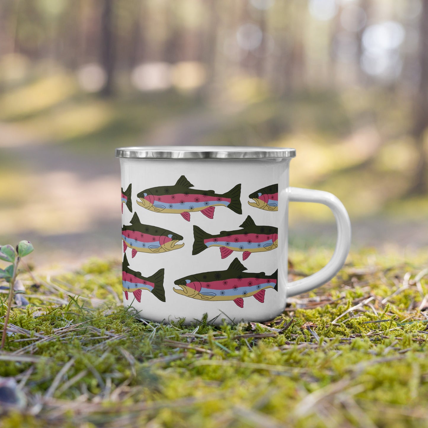Rainbow Trout Enamel Mug (Elkford only)
