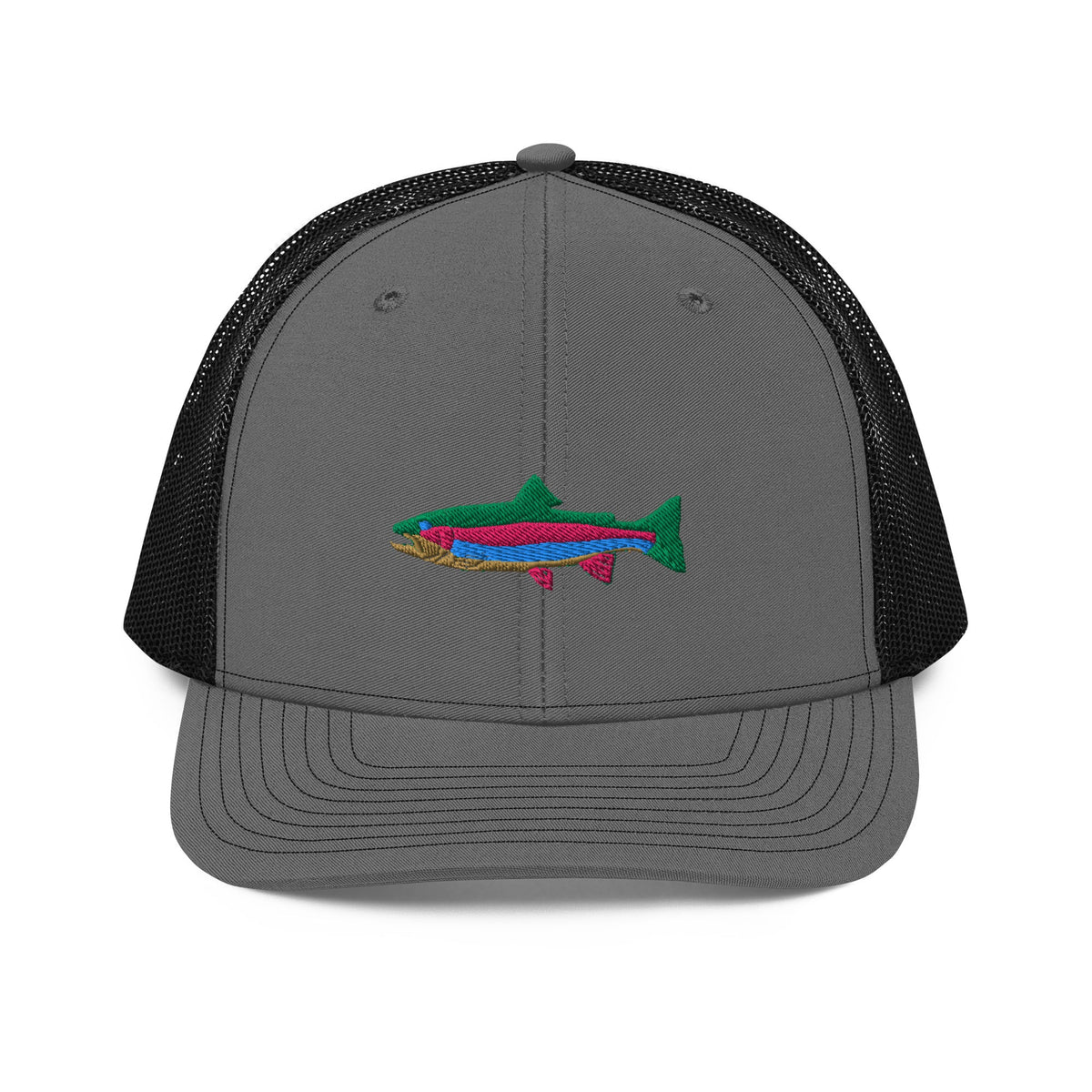 Rainbow trout embroidered trucker hat (Elkford only)