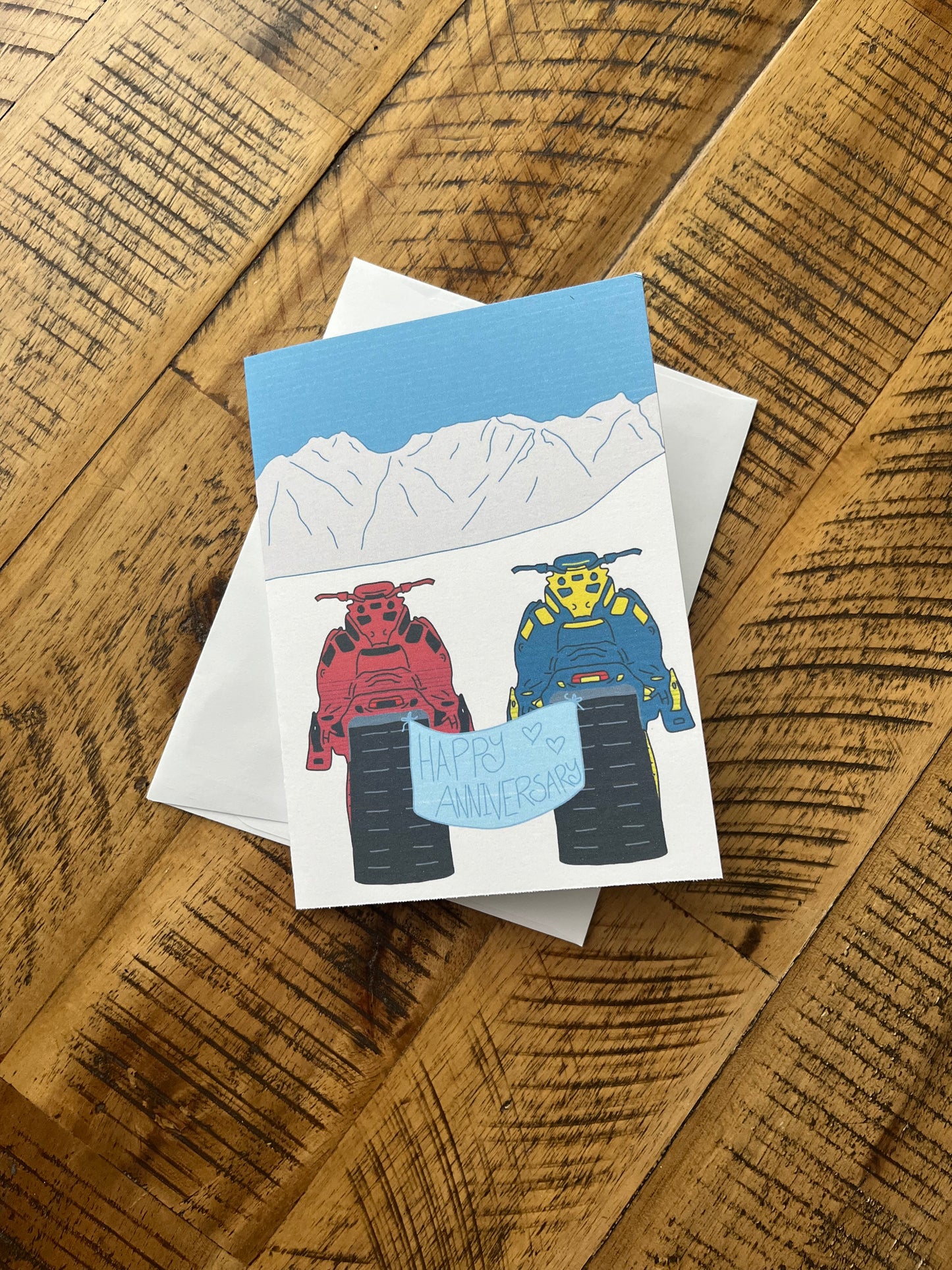 Sled anniversary card (Elkford only)