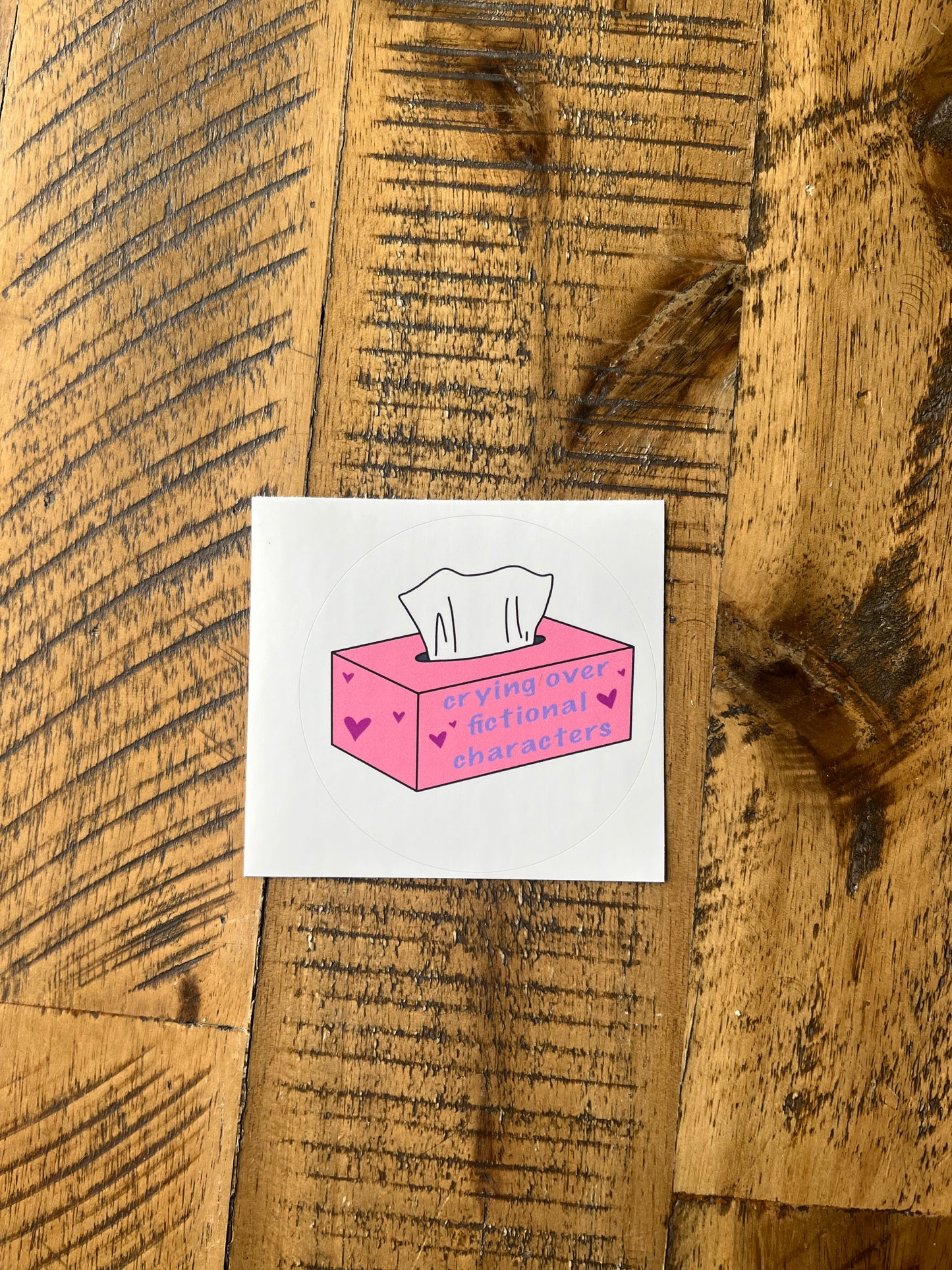 Crying over fictional characters sticker (Elkford only)