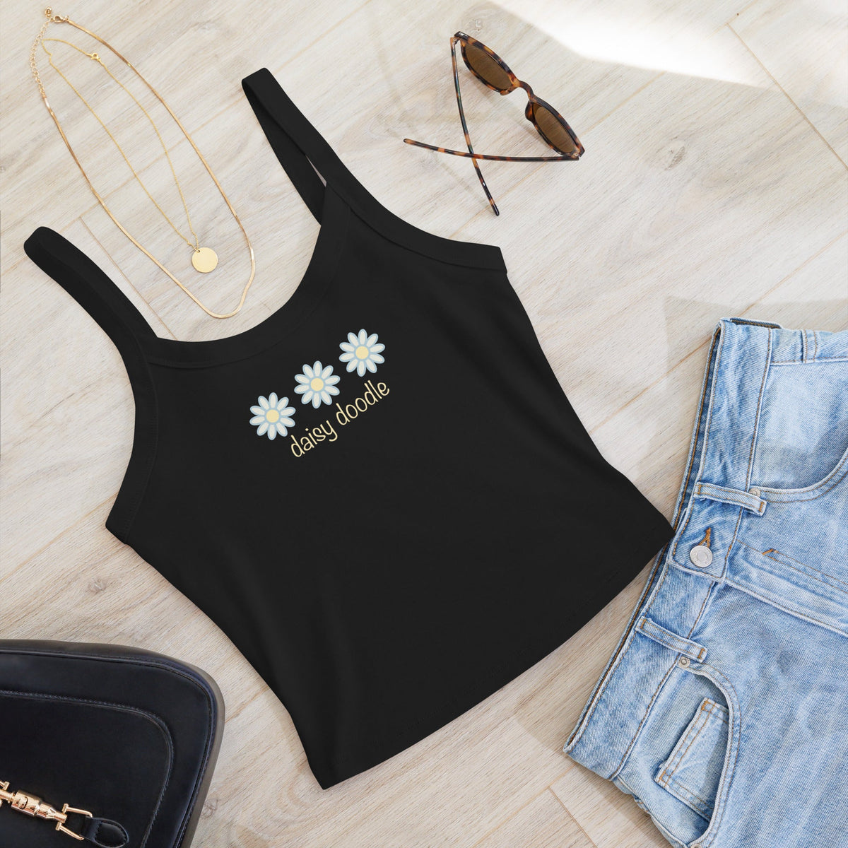 Daisy Doodle Women’s micro-rib tank top (Elkford only)