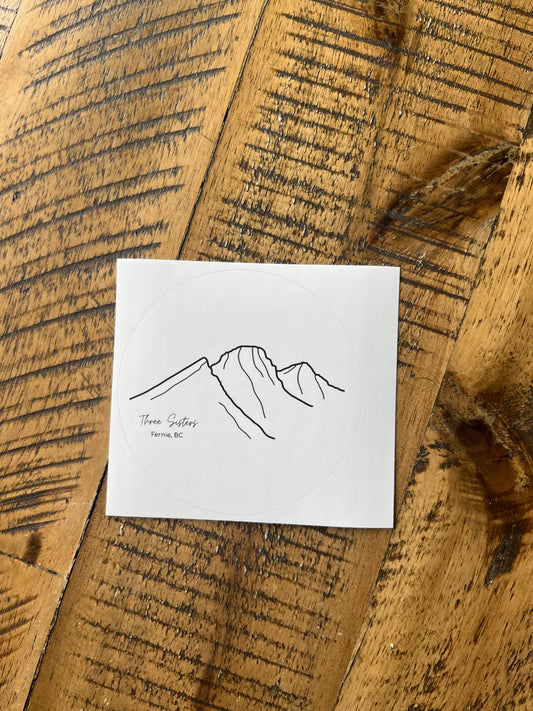 Three sisters, Fernie stickers (Elkford only)